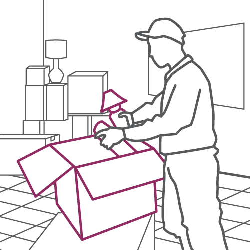 Bruchsicheres Verpacken vor dem Umzug
